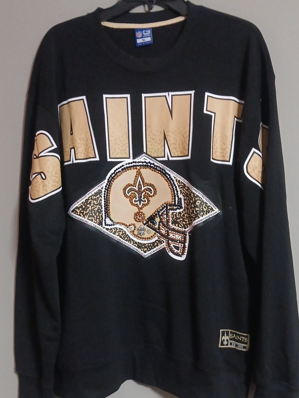 New Orleans Saints Black & Gold Crewneck Sweatshirt